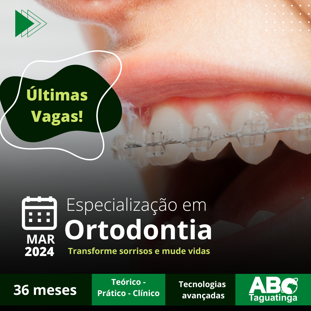  Curso de Ortodontia ABO TAG MAR 2024 últimas vagas